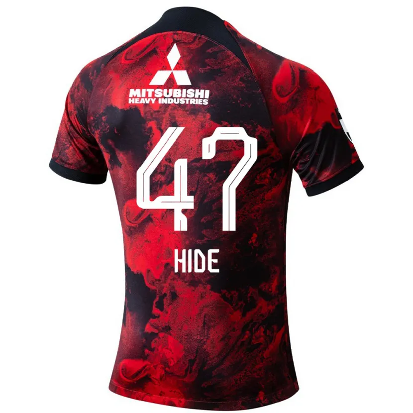 Danxen Kinderen Hidetoshi Takeda #47 Rood Zwart Thuisshirt Thuistenue 2024/25 T-Shirt