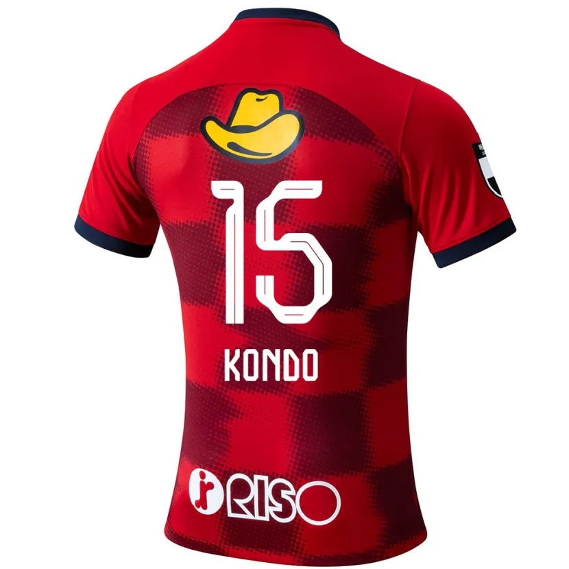 Danxen Kinderen Daisuke Kondo #15 Rood Blauw Wit Thuisshirt Thuistenue 2024/25 T-Shirt