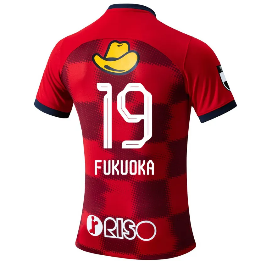 Danxen Kinderen Yuwa Fukuoka #19 Rood Blauw Wit Thuisshirt Thuistenue 2024/25 T-Shirt