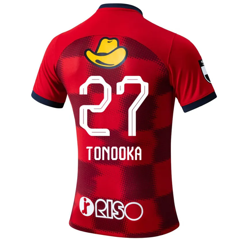 Danxen Kinderen Ryota Tonooka #27 Rood Blauw Wit Thuisshirt Thuistenue 2024/25 T-Shirt