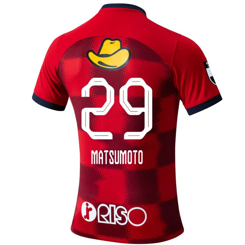 Danxen Kinderen Taisei Matsumoto #29 Rood Blauw Wit Thuisshirt Thuistenue 2024/25 T-Shirt