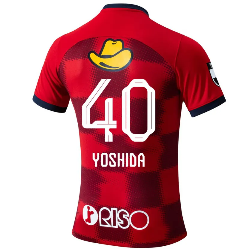 Danxen Kinderen Minato Yoshida #40 Rood Blauw Wit Thuisshirt Thuistenue 2024/25 T-Shirt