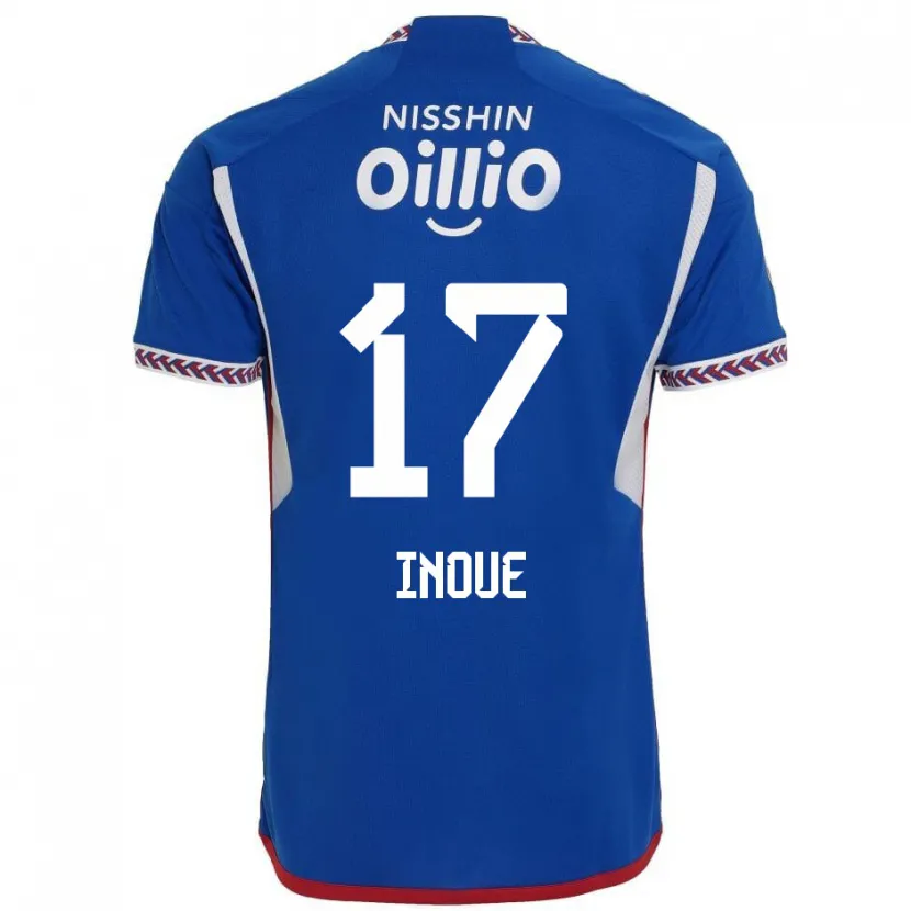 Danxen Kinderen Kenta Inoue #17 Blauw Wit Rood Thuisshirt Thuistenue 2024/25 T-Shirt