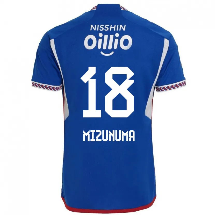 Danxen Kinderen Kota Mizunuma #18 Blauw Wit Rood Thuisshirt Thuistenue 2024/25 T-Shirt