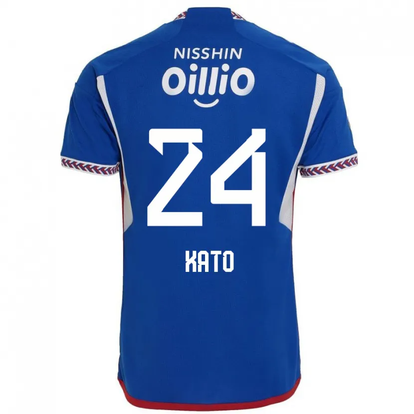 Danxen Kinderen Hijiri Kato #24 Blauw Wit Rood Thuisshirt Thuistenue 2024/25 T-Shirt