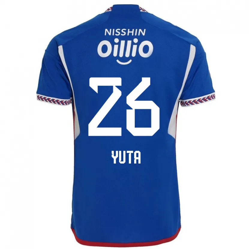 Danxen Kinderen Yuta Koike #26 Blauw Wit Rood Thuisshirt Thuistenue 2024/25 T-Shirt