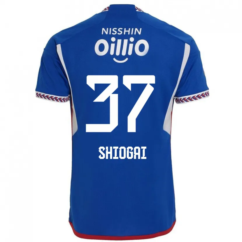 Danxen Kinderen Kento Shiogai #37 Blauw Wit Rood Thuisshirt Thuistenue 2024/25 T-Shirt