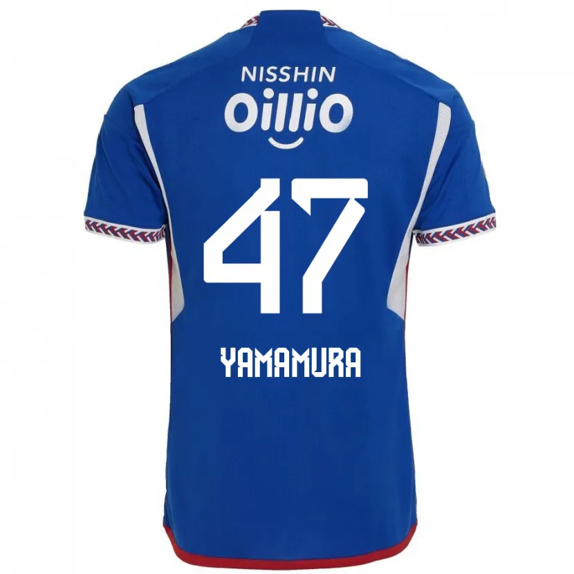 Danxen Kinderen Kazuya Yamamura #47 Blauw Wit Rood Thuisshirt Thuistenue 2024/25 T-Shirt