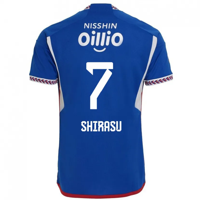 Danxen Kinderen Kento Shirasu #7 Blauw Wit Rood Thuisshirt Thuistenue 2024/25 T-Shirt