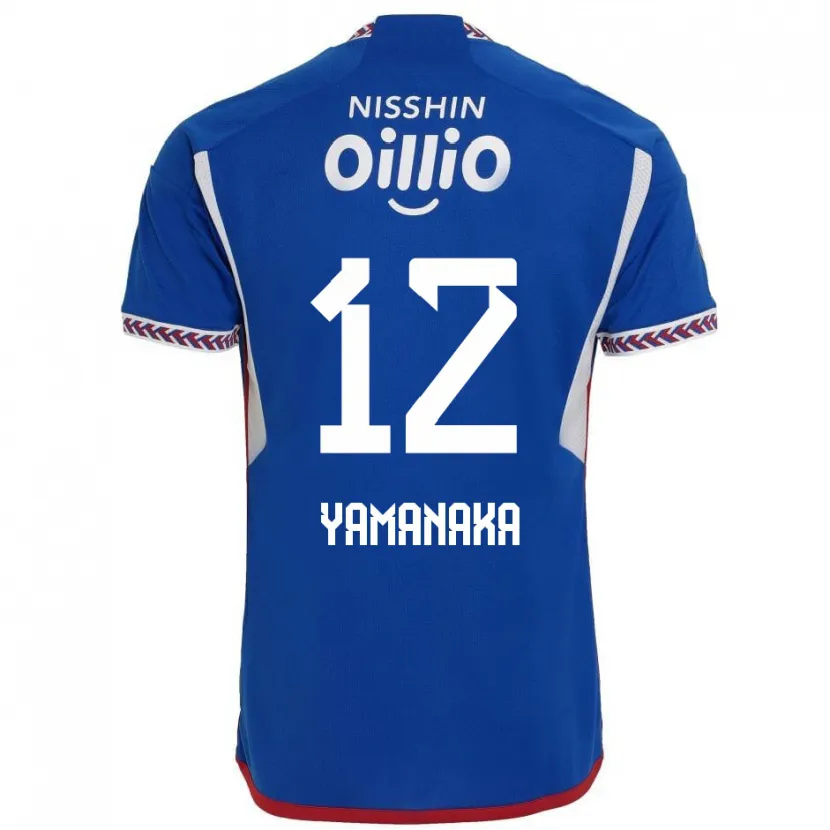 Danxen Kinderen Yuki Yamanaka #12 Blauw Wit Rood Thuisshirt Thuistenue 2024/25 T-Shirt