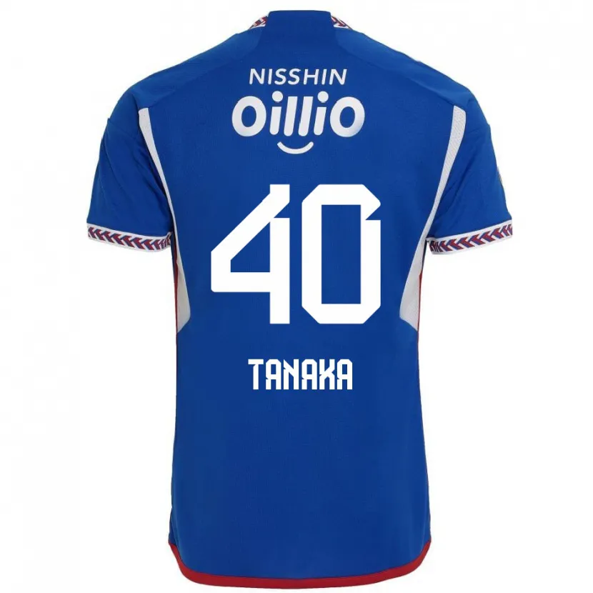 Danxen Kinderen Hiei Tanaka #40 Blauw Wit Rood Thuisshirt Thuistenue 2024/25 T-Shirt