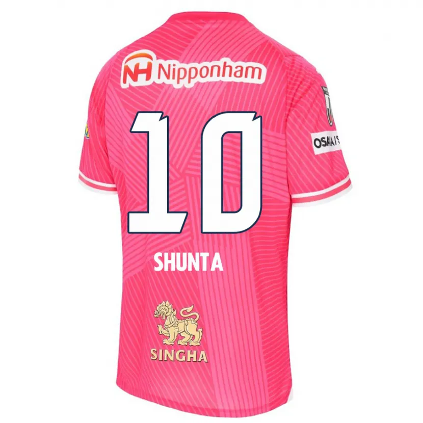 Danxen Kinderen Shunta Tanaka #10 Roze Wit Thuisshirt Thuistenue 2024/25 T-Shirt