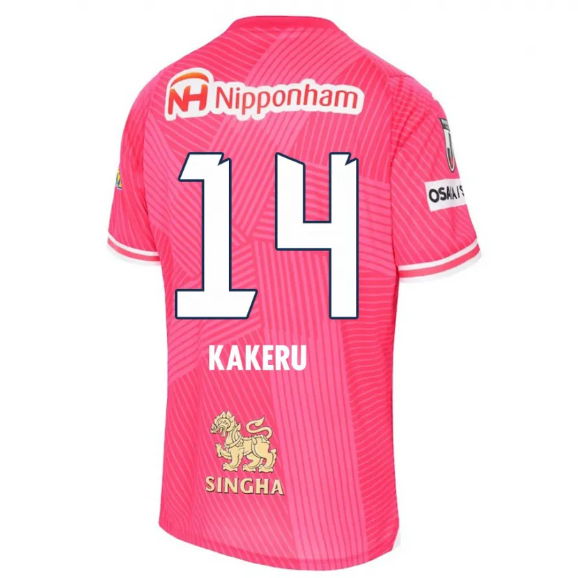 Danxen Kinderen Kakeru Funaki #14 Roze Wit Thuisshirt Thuistenue 2024/25 T-Shirt