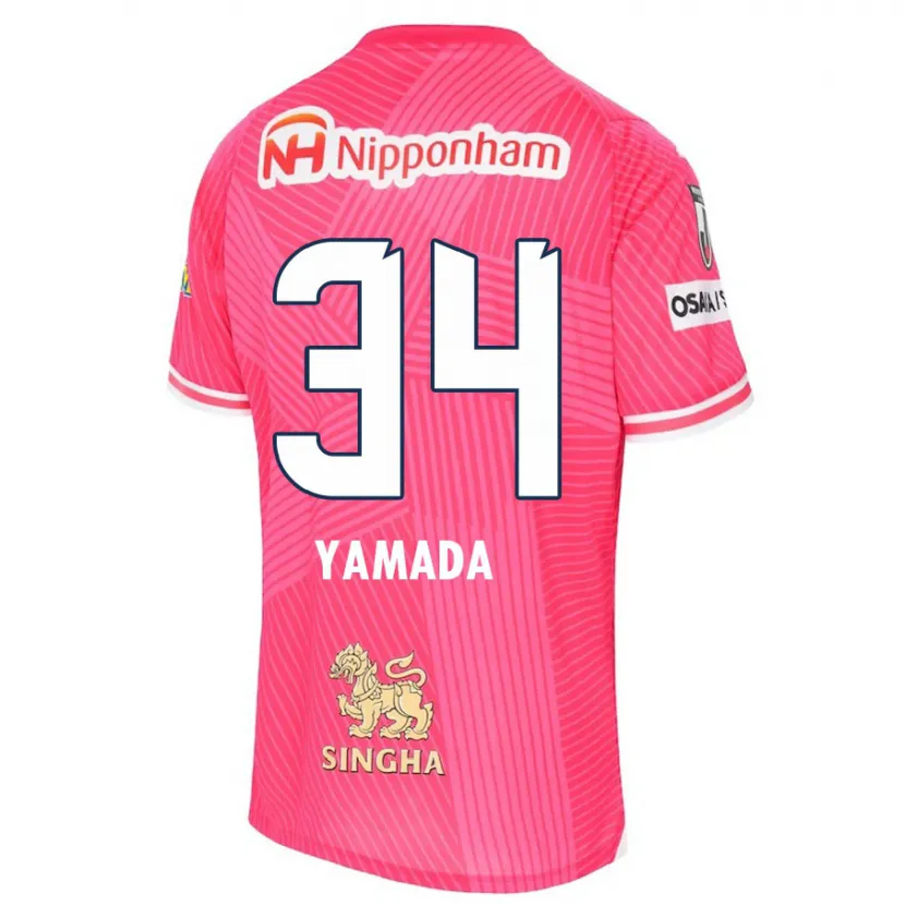 Danxen Kinderen Hiroto Yamada #34 Roze Wit Thuisshirt Thuistenue 2024/25 T-Shirt