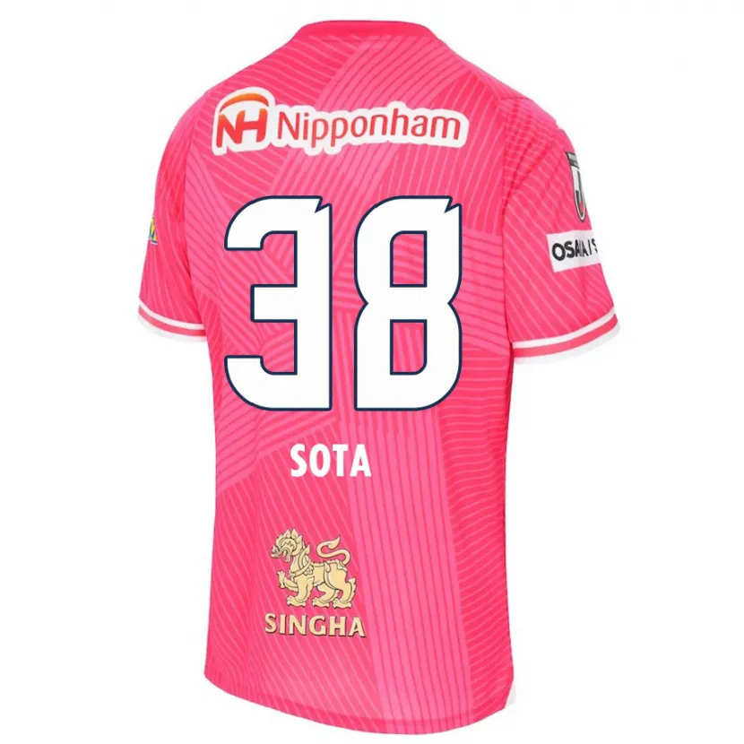 Danxen Kinderen Sota Kitano #38 Roze Wit Thuisshirt Thuistenue 2024/25 T-Shirt