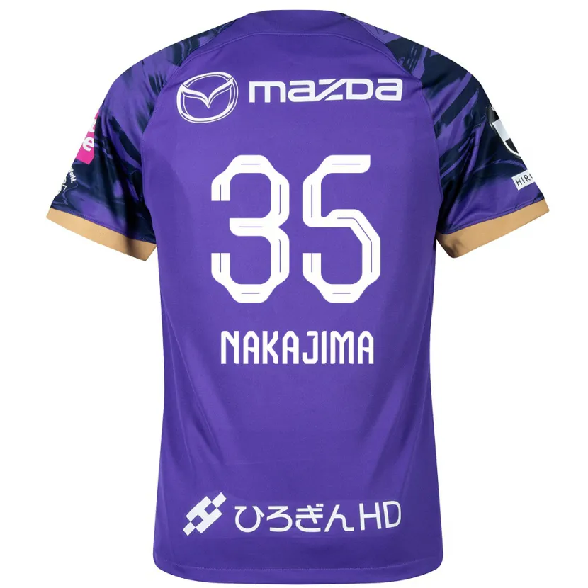 Danxen Kinderen Yotaro Nakajima #35 Paars Wit Thuisshirt Thuistenue 2024/25 T-Shirt