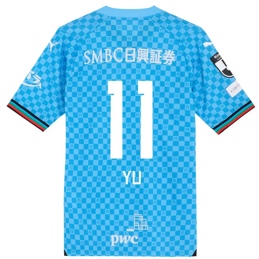 Danxen Kinderen Yu Kobayashi #11 Azuur Blauw Thuisshirt Thuistenue 2024/25 T-Shirt