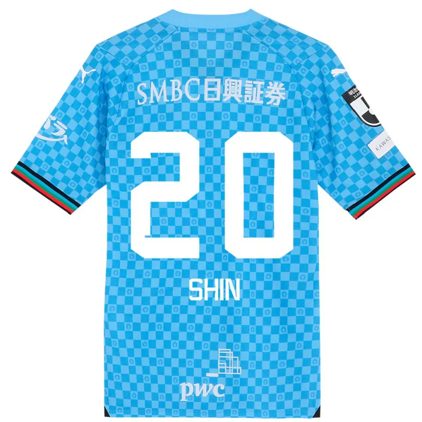 Danxen Kinderen Shin Yamada #20 Azuur Blauw Thuisshirt Thuistenue 2024/25 T-Shirt