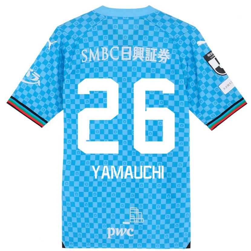 Danxen Kinderen Hinata Yamauchi #26 Azuur Blauw Thuisshirt Thuistenue 2024/25 T-Shirt