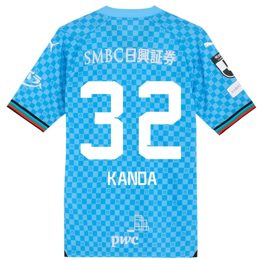 Danxen Kinderen Soma Kanda #32 Azuur Blauw Thuisshirt Thuistenue 2024/25 T-Shirt