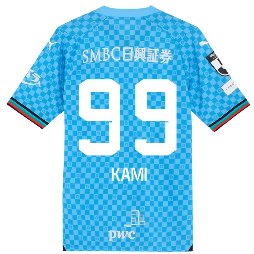 Danxen Kinderen Naoto Kamifukumoto #99 Azuur Blauw Thuisshirt Thuistenue 2024/25 T-Shirt