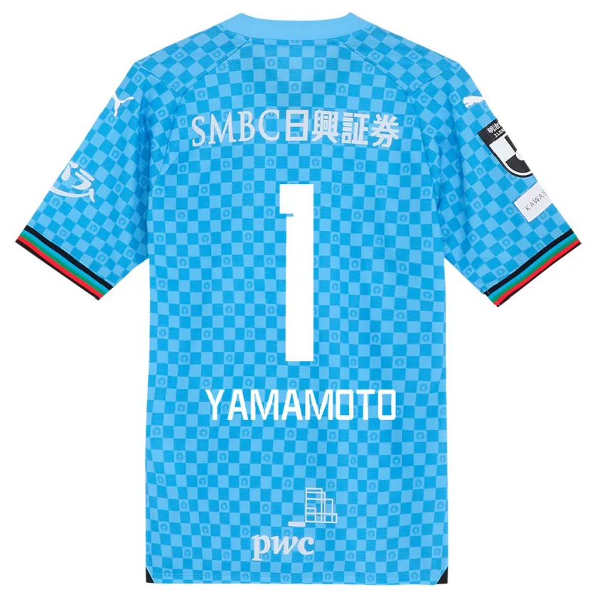 Danxen Kinderen Kensho Yamamoto #1 Azuur Blauw Thuisshirt Thuistenue 2024/25 T-Shirt