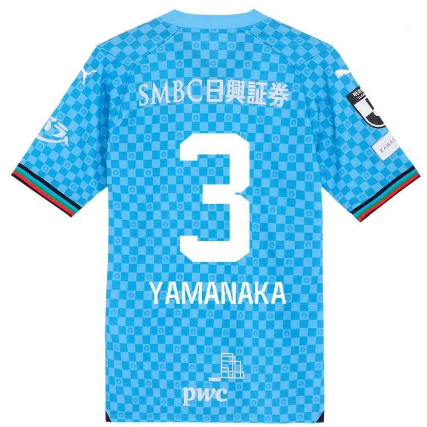 Danxen Kinderen Daiki Yamanaka #3 Azuur Blauw Thuisshirt Thuistenue 2024/25 T-Shirt