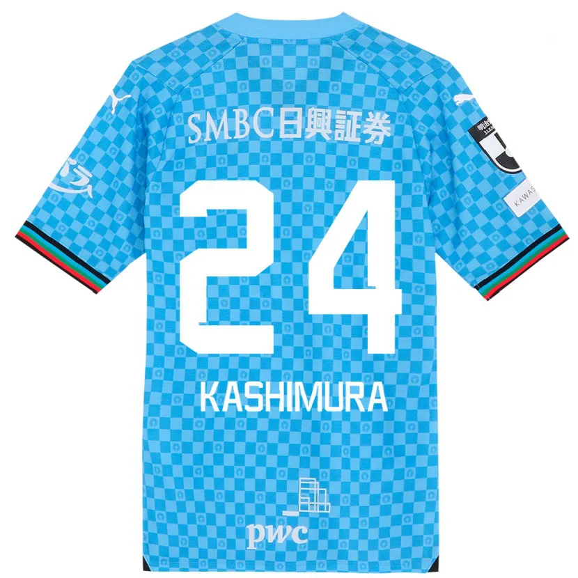 Danxen Kinderen Ryota Kashimura #24 Azuur Blauw Thuisshirt Thuistenue 2024/25 T-Shirt