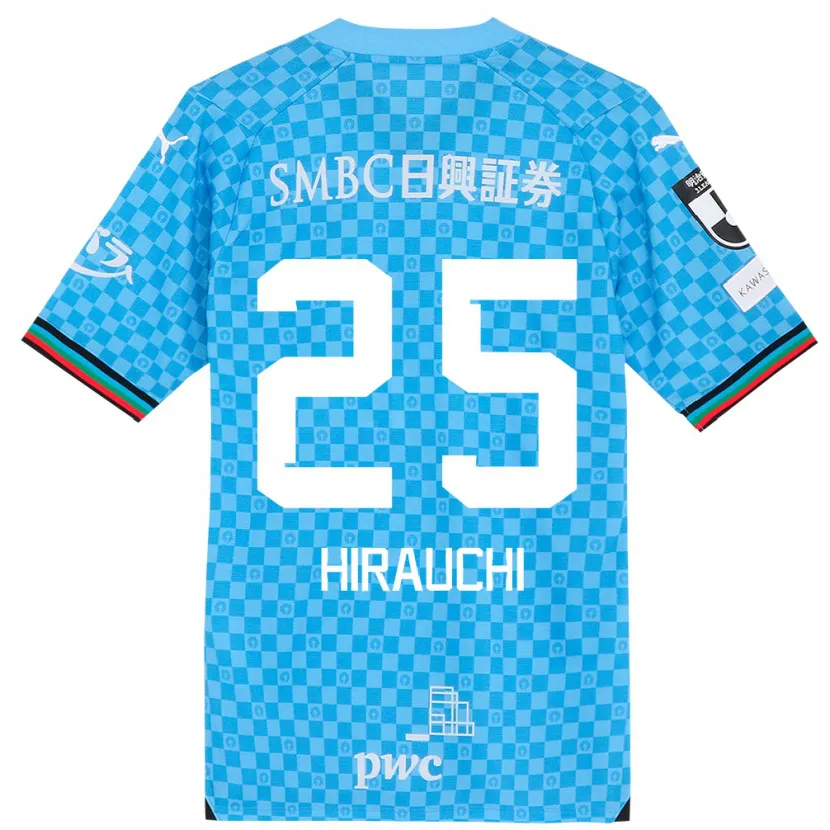 Danxen Kinderen Issei Hirauchi #25 Azuur Blauw Thuisshirt Thuistenue 2024/25 T-Shirt