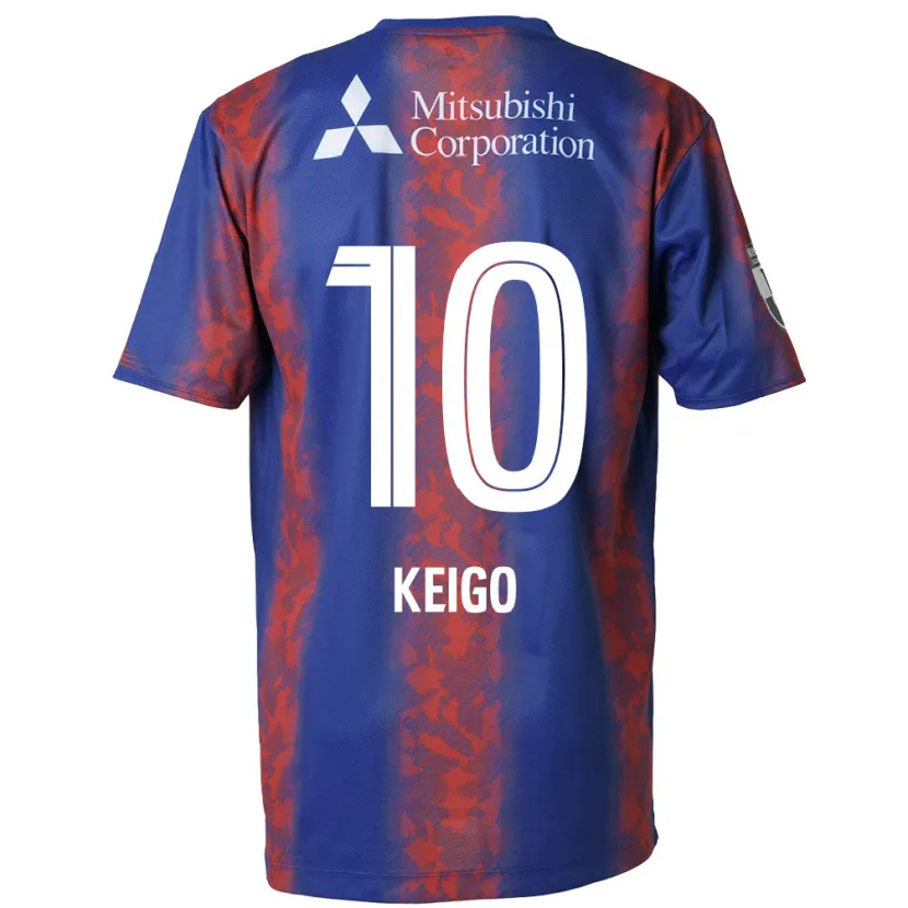 Danxen Kinderen Keigo Higashi #10 Blauw Rood Thuisshirt Thuistenue 2024/25 T-Shirt