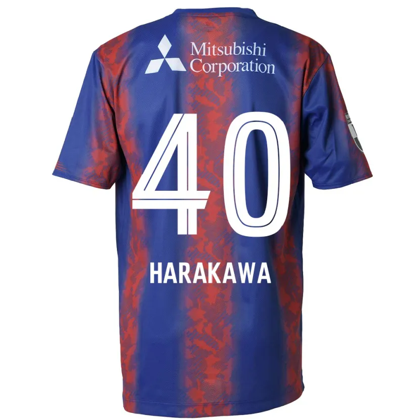 Danxen Kinderen Riki Harakawa #40 Blauw Rood Thuisshirt Thuistenue 2024/25 T-Shirt