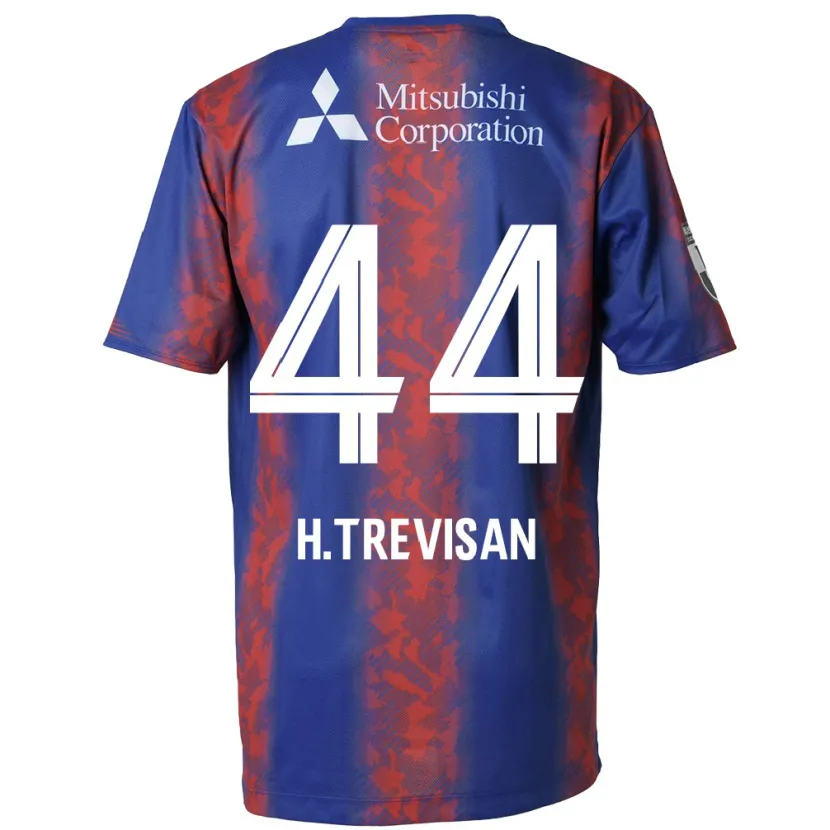 Danxen Kinderen Henrique Trevisan #44 Blauw Rood Thuisshirt Thuistenue 2024/25 T-Shirt