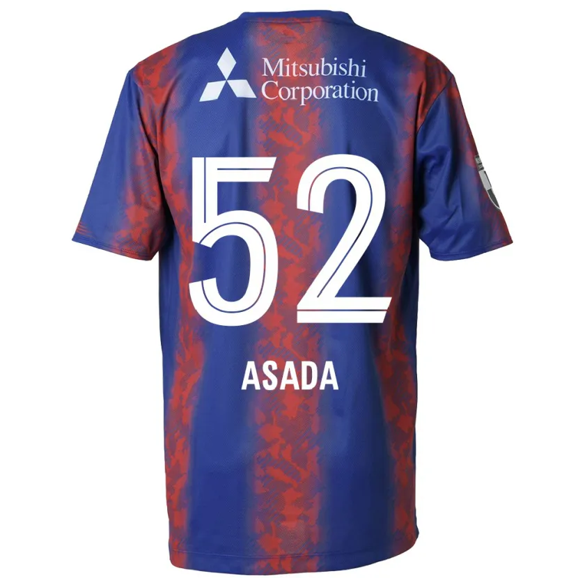 Danxen Kinderen Rui Asada #52 Blauw Rood Thuisshirt Thuistenue 2024/25 T-Shirt