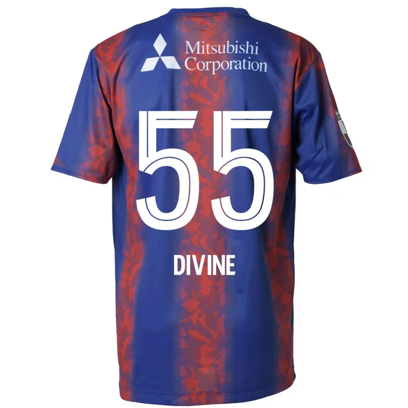 Danxen Kinderen Divine Chinedu Otani #55 Blauw Rood Thuisshirt Thuistenue 2024/25 T-Shirt