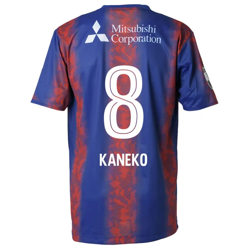 Danxen Kinderen Shunsuke Kaneko #8 Blauw Rood Thuisshirt Thuistenue 2024/25 T-Shirt