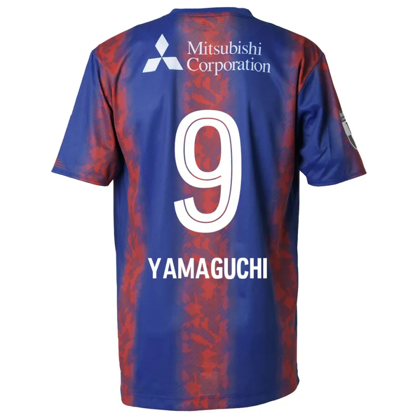 Danxen Kinderen Taiyo Yamaguchi #9 Blauw Rood Thuisshirt Thuistenue 2024/25 T-Shirt