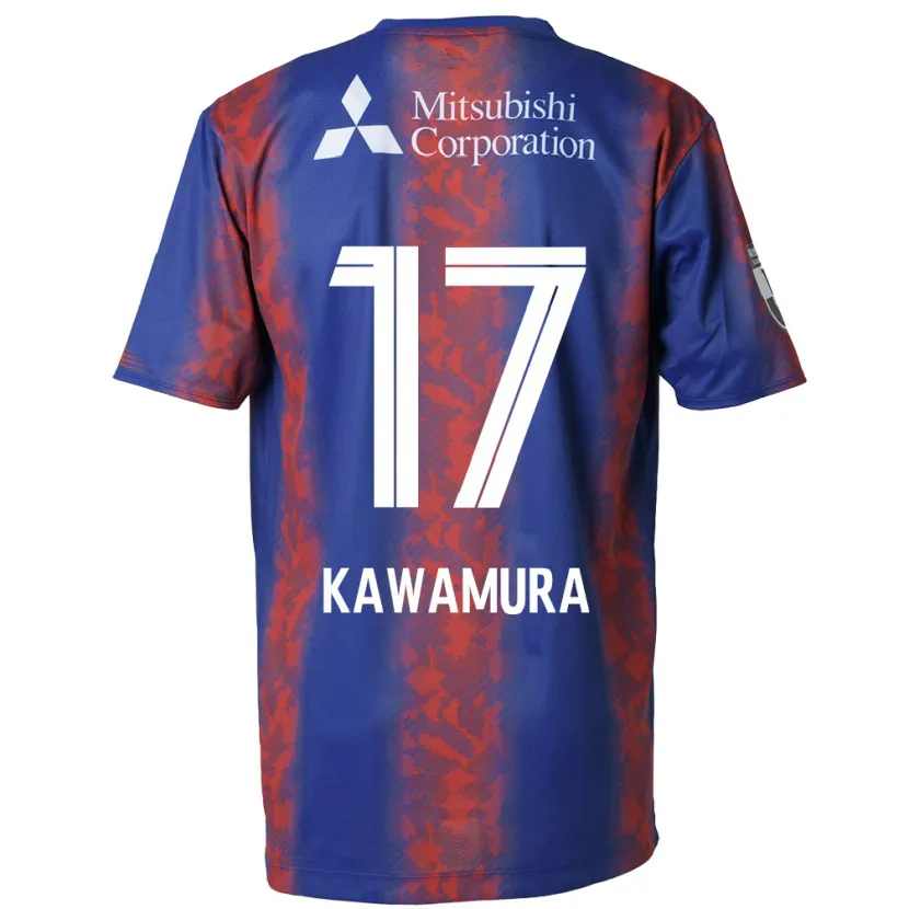 Danxen Kinderen Riku Kawamura #17 Blauw Rood Thuisshirt Thuistenue 2024/25 T-Shirt