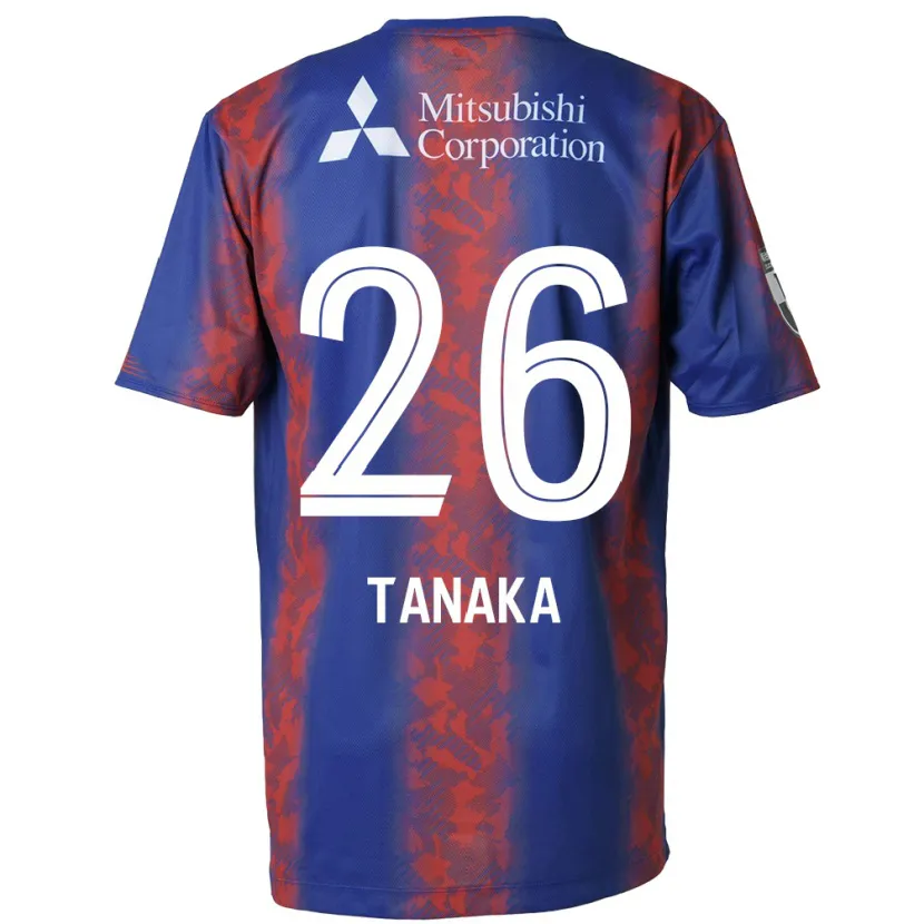 Danxen Kinderen Haruto Tanaka #26 Blauw Rood Thuisshirt Thuistenue 2024/25 T-Shirt