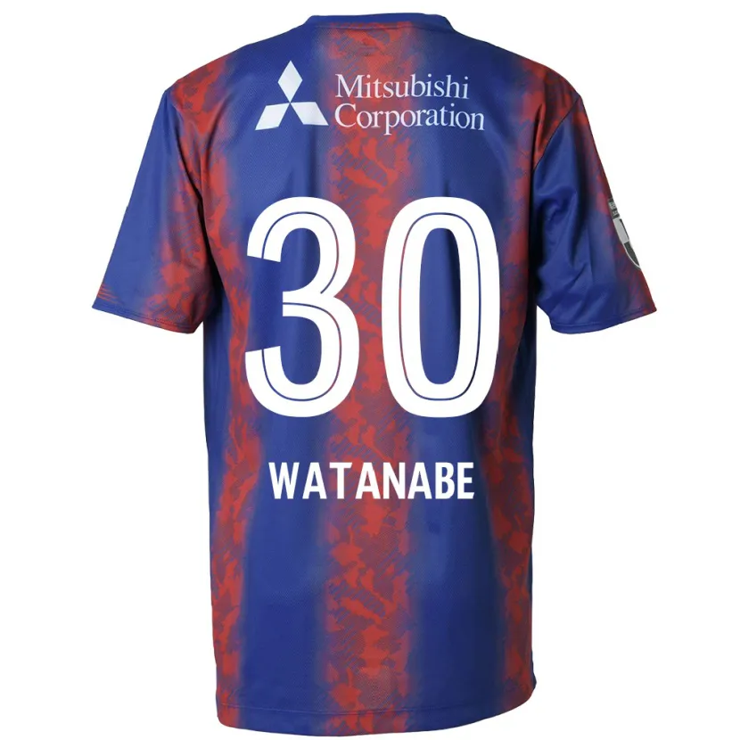 Danxen Kinderen Matthew Watanabe #30 Blauw Rood Thuisshirt Thuistenue 2024/25 T-Shirt