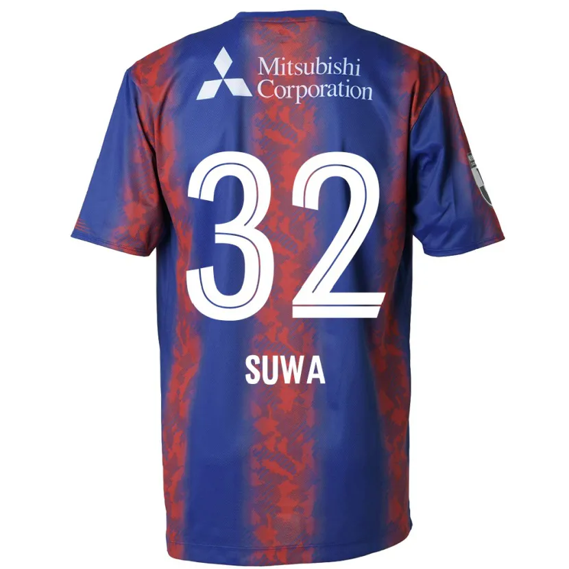 Danxen Kinderen Keita Suwa #32 Blauw Rood Thuisshirt Thuistenue 2024/25 T-Shirt