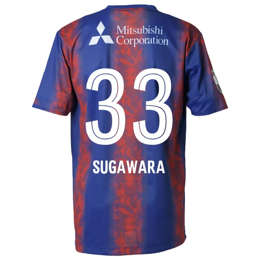 Danxen Kinderen Yuta Sugawara #33 Blauw Rood Thuisshirt Thuistenue 2024/25 T-Shirt