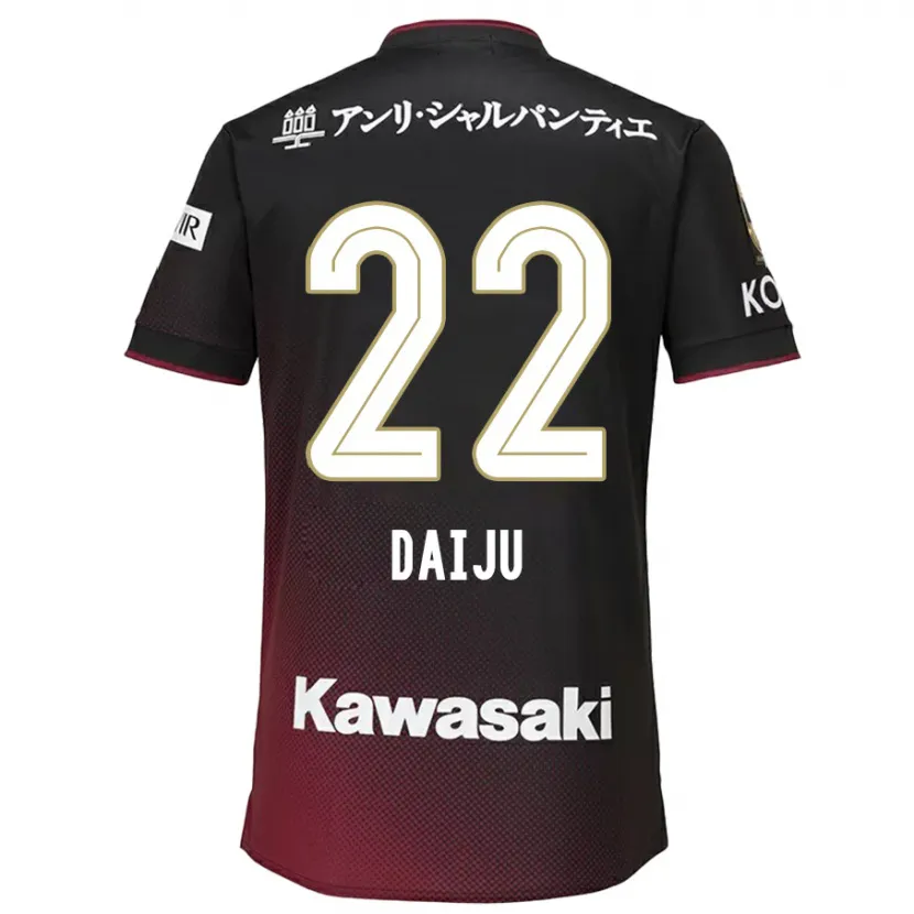 Danxen Kinderen Daiju Sasaki #22 Zwart Rood Thuisshirt Thuistenue 2024/25 T-Shirt