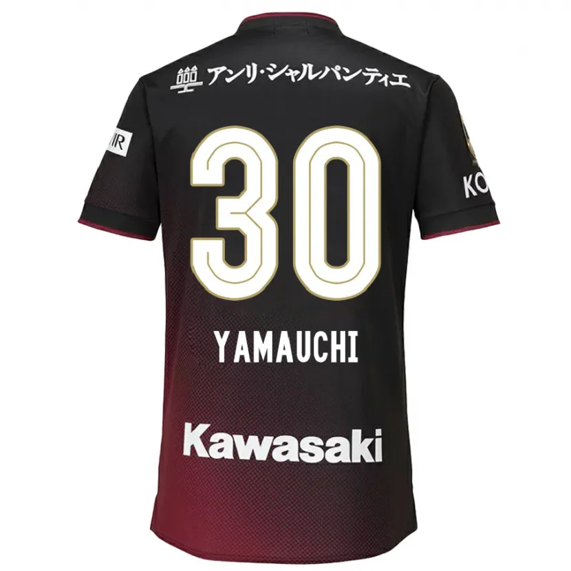 Danxen Kinderen Kakeru Yamauchi #30 Zwart Rood Thuisshirt Thuistenue 2024/25 T-Shirt