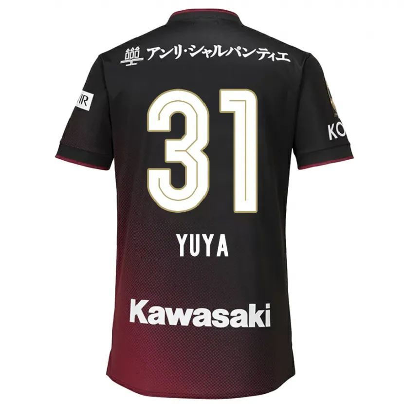 Danxen Kinderen Yuya Nakasaka #31 Zwart Rood Thuisshirt Thuistenue 2024/25 T-Shirt