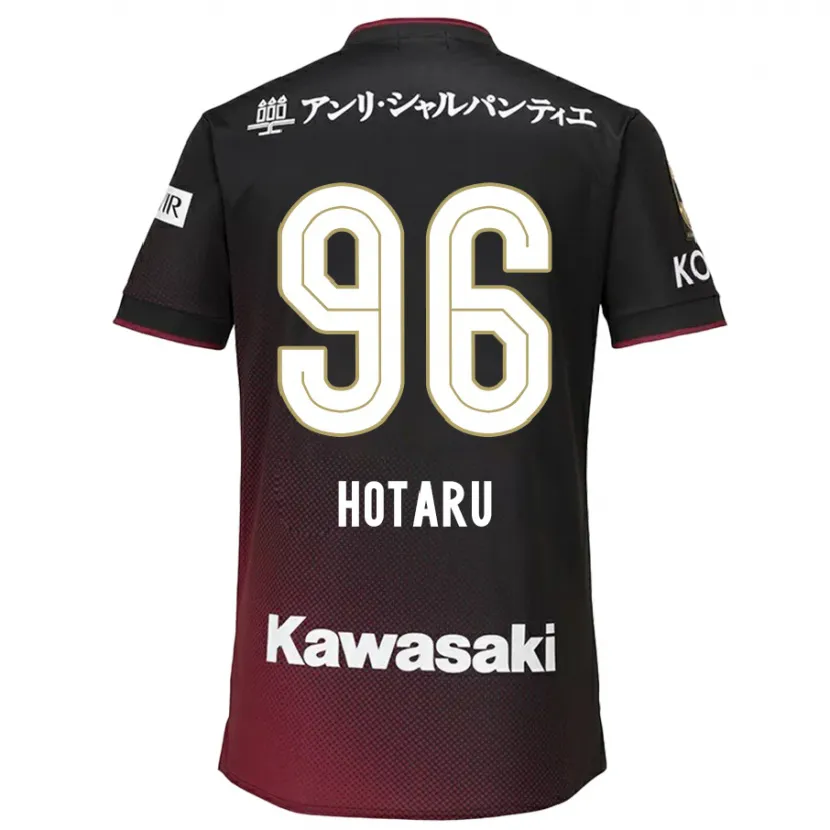 Danxen Kinderen Hotaru Yamaguchi #96 Zwart Rood Thuisshirt Thuistenue 2024/25 T-Shirt