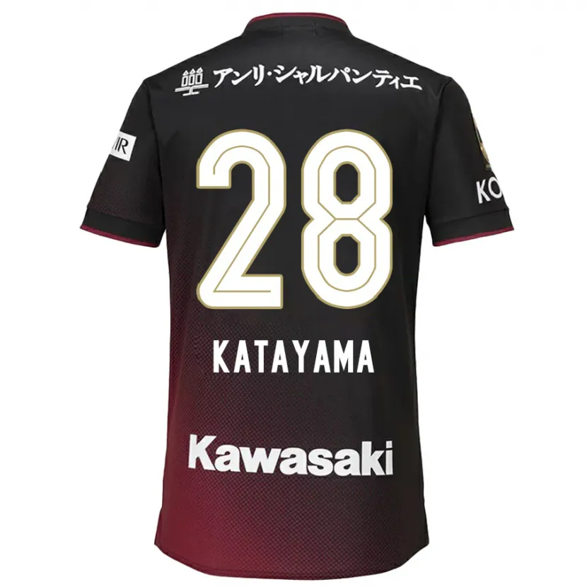 Danxen Kinderen Kota Katayama #28 Zwart Rood Thuisshirt Thuistenue 2024/25 T-Shirt