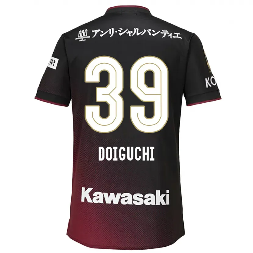 Danxen Kinderen Ritsu Doiguchi #39 Zwart Rood Thuisshirt Thuistenue 2024/25 T-Shirt