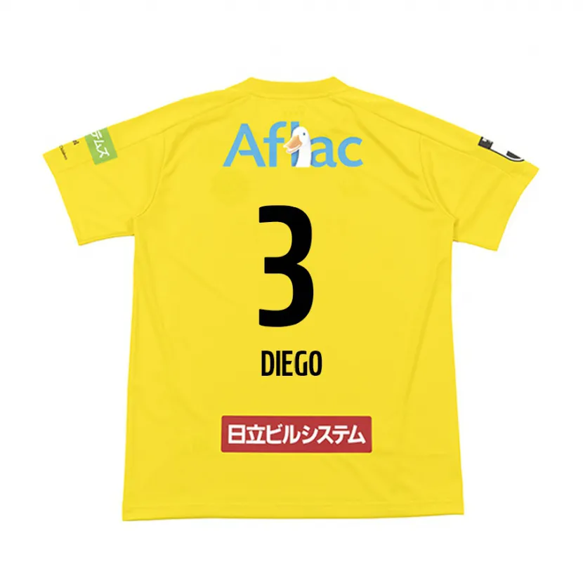 Danxen Kinderen Diego #3 Geel Zwart Thuisshirt Thuistenue 2024/25 T-Shirt