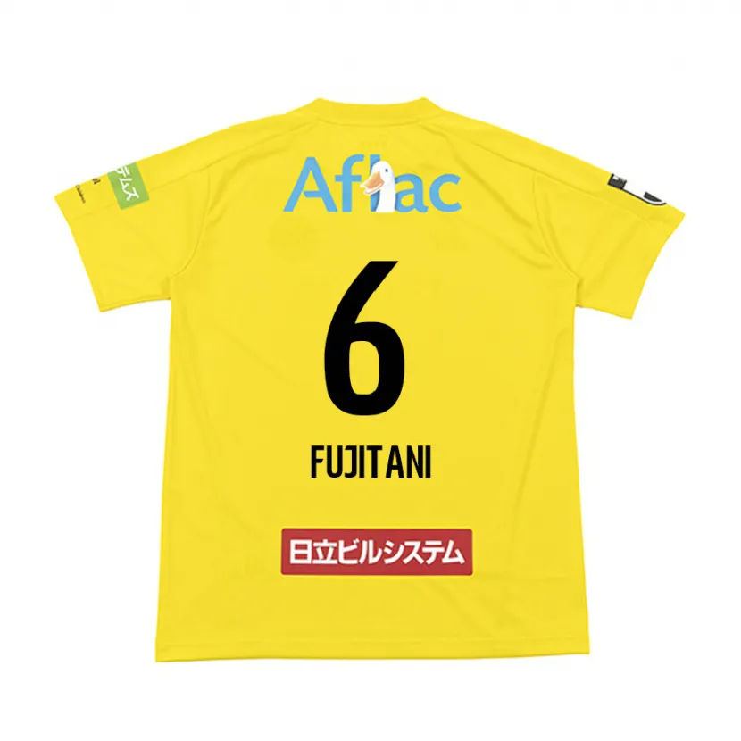 Danxen Kinderen Atsuto Fujitani #6 Geel Zwart Thuisshirt Thuistenue 2024/25 T-Shirt