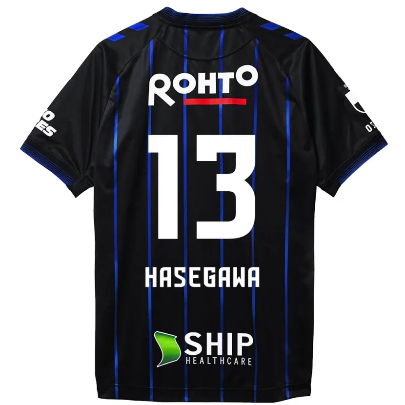 Danxen Kinderen Kosei Hasegawa #13 Zwart Blauw Thuisshirt Thuistenue 2024/25 T-Shirt